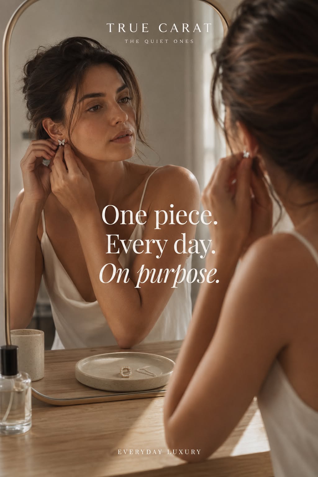 A quiet ritual in front of a mirror